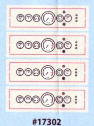 Gofer Racing 17302 1:24-1:25 Race Car Instrument Panel & Gauges Gray