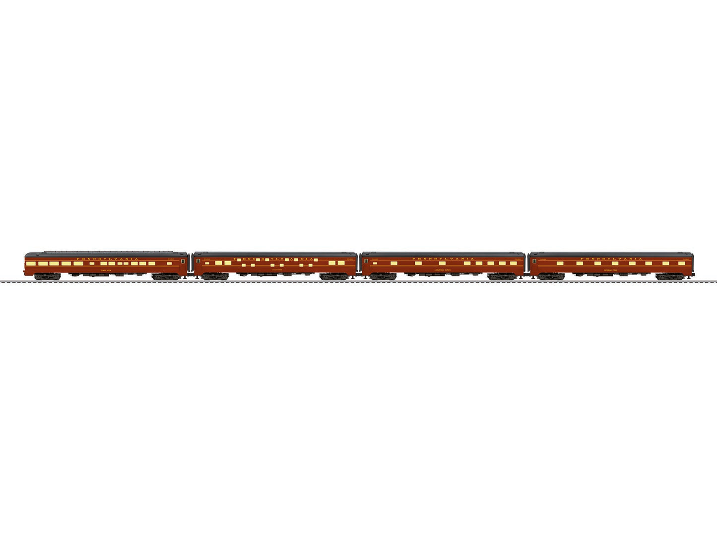 Lionel 6-83022 O Pennsylvania Broadway Limited 21" 4-Car Passenger Set