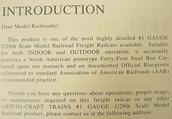 Aristo-Craft 46020 G Boston and Maine Boxcar
