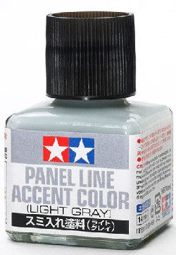 Tamiya 87189 Light Gray Panel Line Accent Color Paint - 40 ml. Bottle
