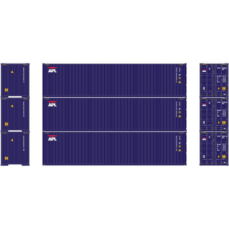 Athearn 29177 HO APL 40' Corrugated Containers Ready-To-Run #2 (Set of 3)