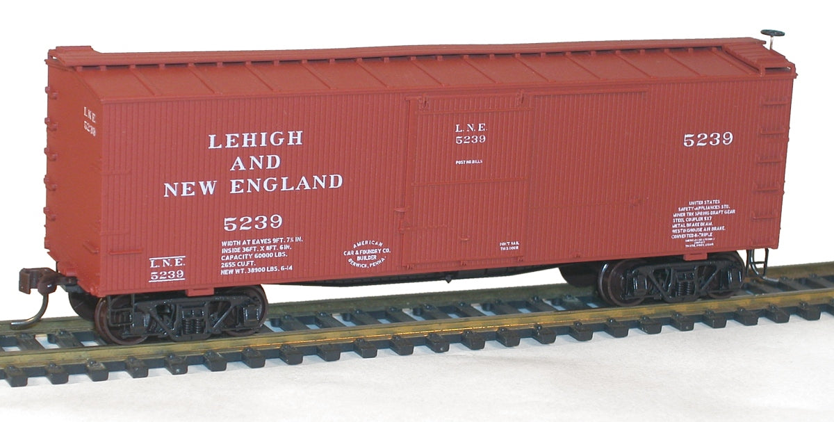 Accurail 1707 HO Leigh & New England 36' Double Sheath Box #5239