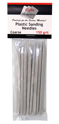 Alpha Abrasives 0401 Coarse Plastic Sanding Needles - 150 Grit (Pack of 8)