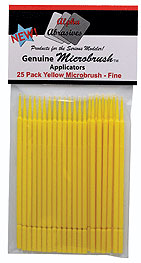 Alpha Abrasives 1301 Yellow Fine Microbrush (Pack of 25)