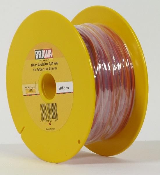 Brawa 3112 328' Solid Strand Copper Wire Red