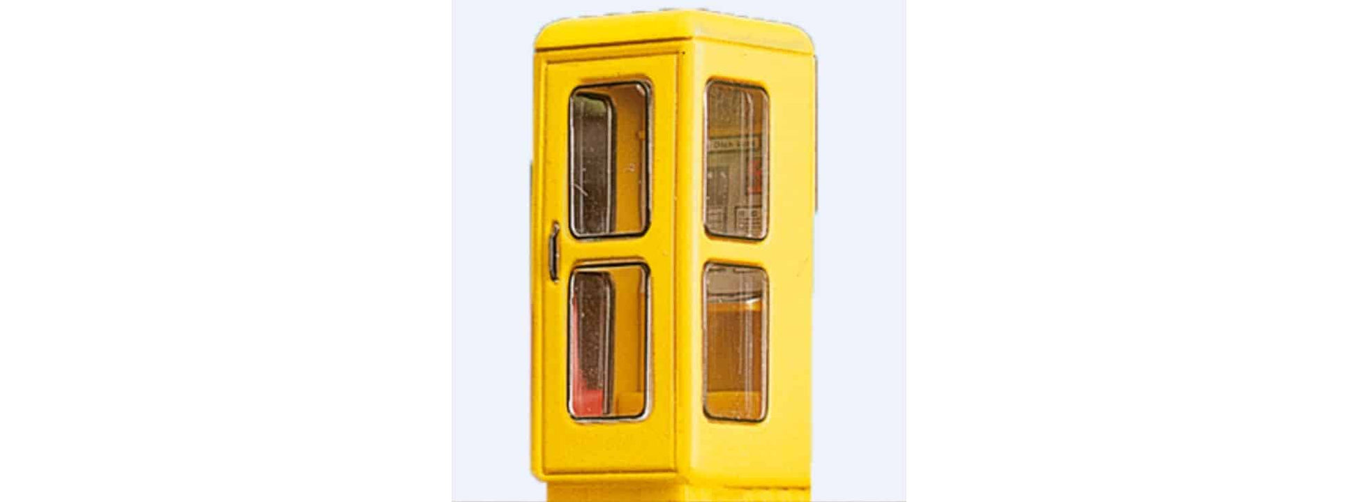 Brawa 5442 HO Yellow Telephone Booth