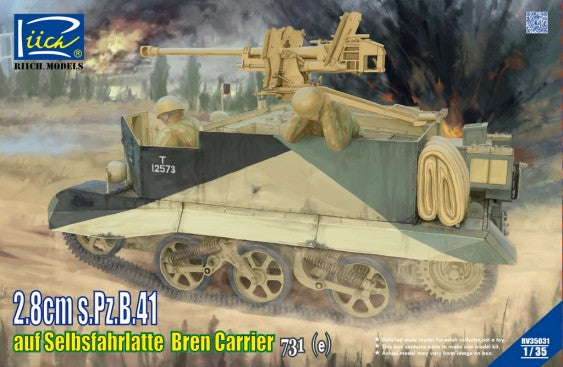 Riich 35031 1:35 Selbsfahrlatte 731(e) Bren Carrier w/2.8cm sPzB41 Gun Kit