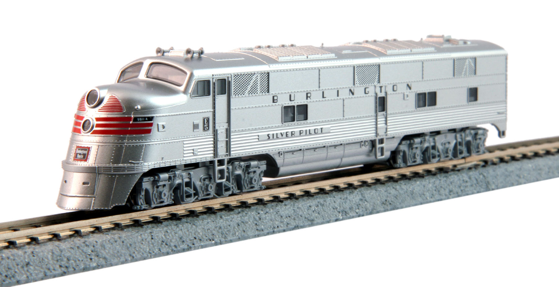 Kato 176-5403-DCC N CB&Q EMD E5A Red Band Diesel Locomotive w/ DCC #9911A