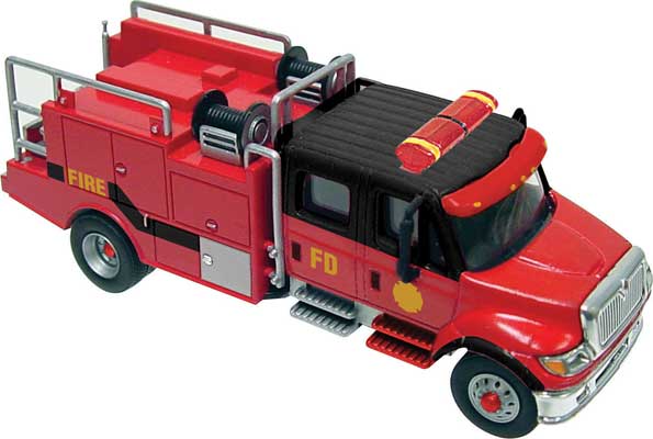 Walthers 949-11920 HO International 7600 2-Axle Crew-Cab Brush Fire Truck