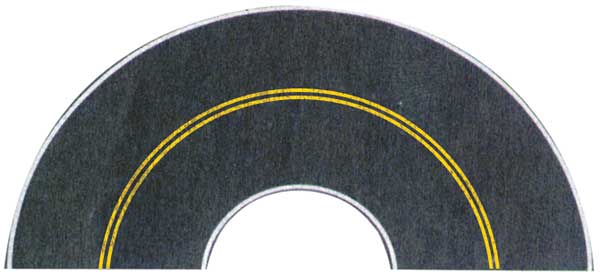 Walthers 949-1253 HO Vintage & Modern Curves Flexible Self-Adhesive Roadway