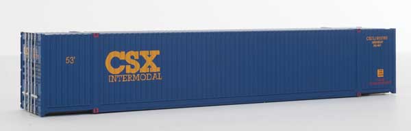 Walthers 949-8528 HO CSX Intermodal 53' Singamas Corrugated-Side Container