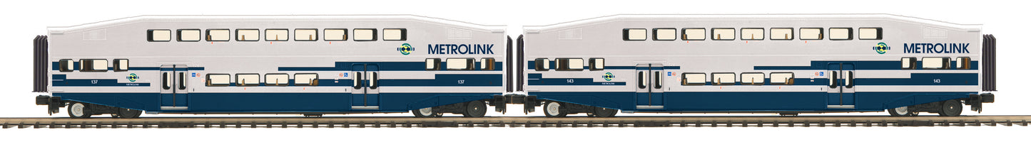 MTH 20-61054 O Metrolink Premier Bombardier Passenger Car Set (Set of 2)