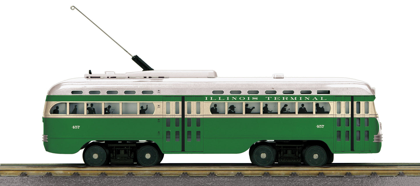 MTH 30-5166-1 Illinois Terminal PCC Electric Street Car with PS 3.0 #457
