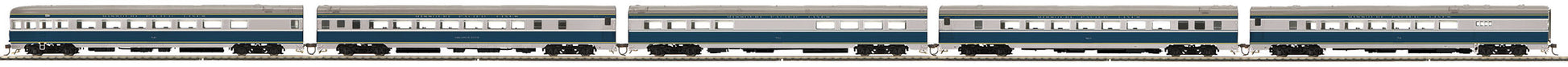 MTH 80-60052 HO Missouri Pacific Smooth Passenger Car Set (Set of 5)
