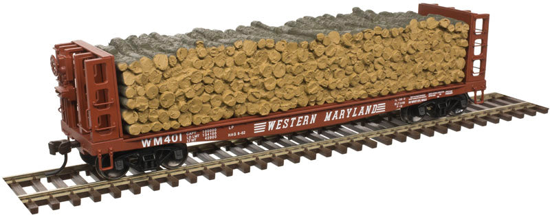 Atlas 20004664 HO Western Maryland Pulpwood Flat Car #409