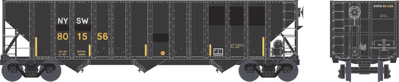 Bowser 41722 HO New York Susquehanna and Western 100 Ton Hopper Car #801925