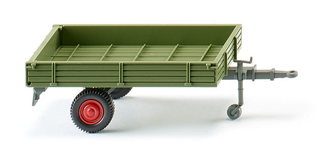 Wiking 088738 HO Fortuna Single Axle Trailer Reseda Green