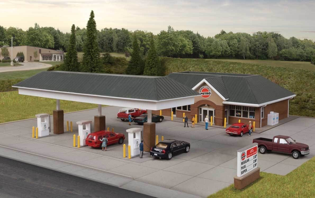 Walthers 933-3537 HO Modern Gas Station Commercial Building Kit