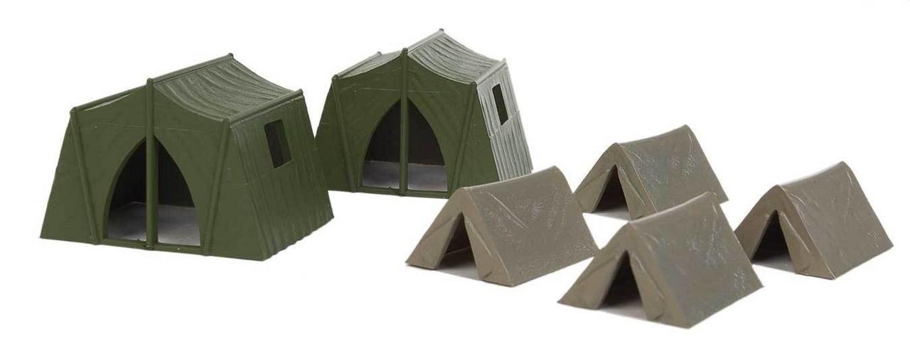 Walthers 949-4165 HO Camping Tents (4 Small, 2 Large)