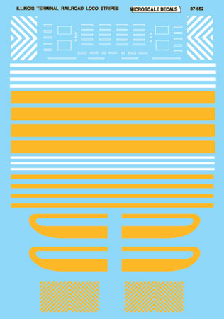 Microscale 60-652 N Illinois Terminal Diesel Locomotive Stripes #2 Decal Sheet