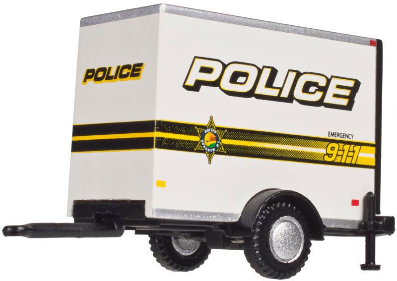 Atlas 60000098 HO Police 911 Standard Box Trailer with Single Axle