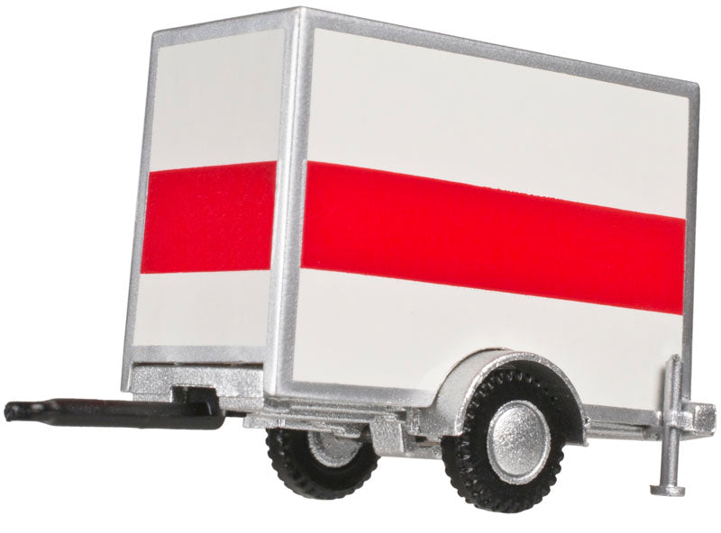 Atlas 60000099 HO Red Stripe Delivery Standard Box Trailer with Single Axle
