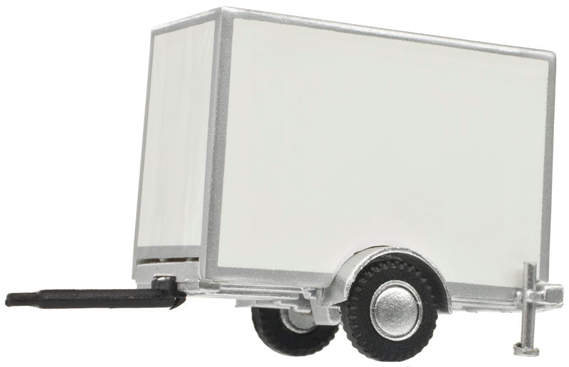 Atlas 60000101 HO White Standard Box Trailer with Single Axle