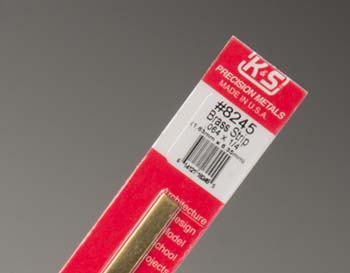 K&S 8245 .064" x 1/4" x 12" Brass Strip