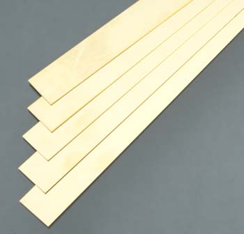 K&S 9724 1/3" x 1" x 36" Brass Strip (Pack of 5)