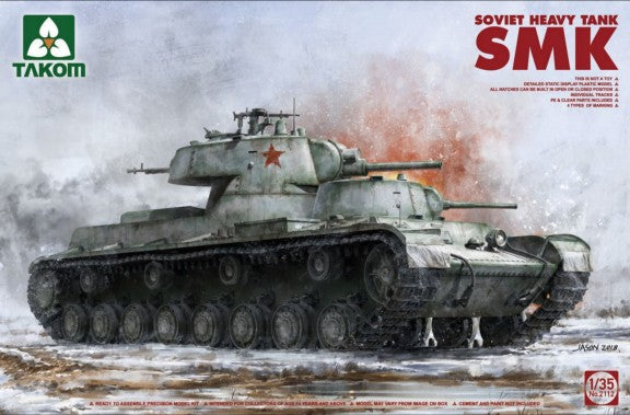 Takom 2112 1:35 Soviet HeavySMK Military Tank Model Kit