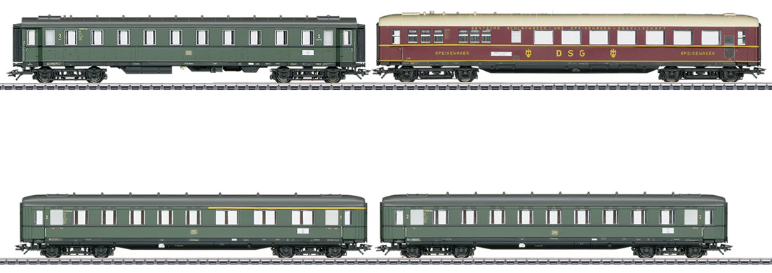 Marklin 43279 HO Express Train Passenger Car Set for the Class 18 505 Steam