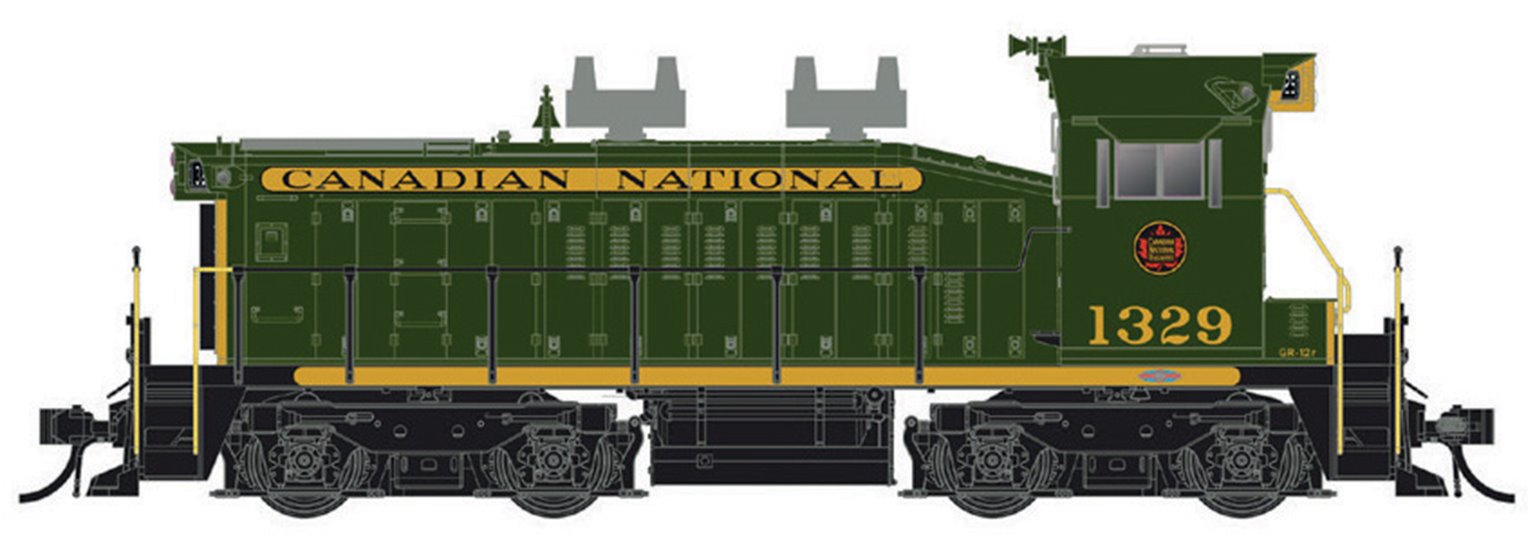 Rapido Trains 26036 HO Canadian National SW1200RS 1954 Green #1344