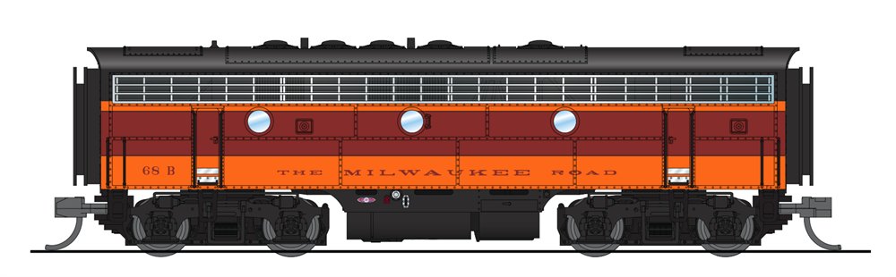 Broadway Limited 3525 N Milwaukee EMD F7B Diesel Loco Paragon3 Sound/DC/DCC #69B