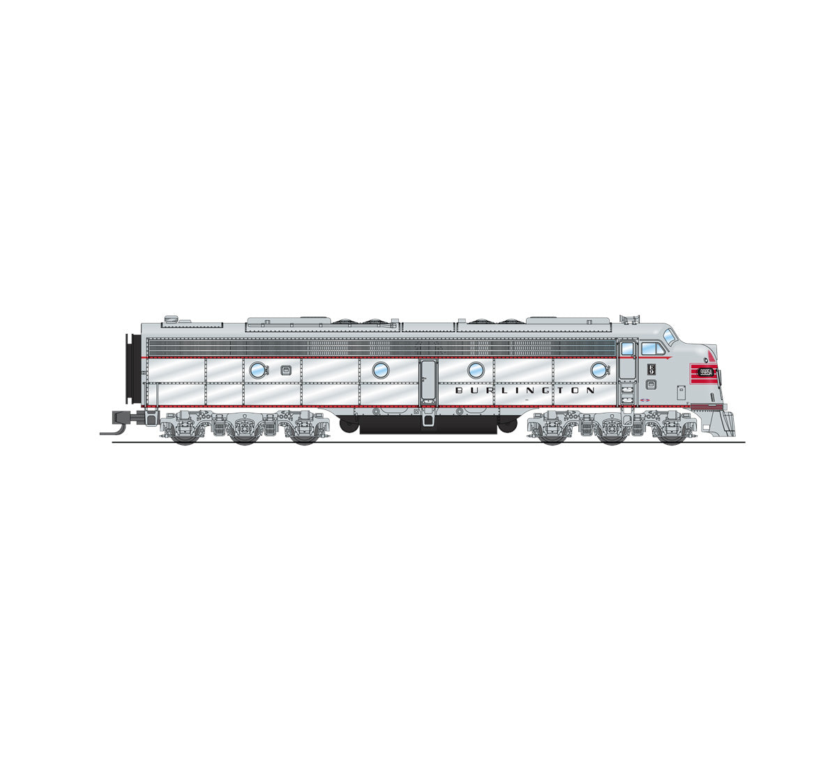 Broadway Limited 3617 N Chicago,Burlington & Quincy EMD E9 A Diesel Loco #9985-A