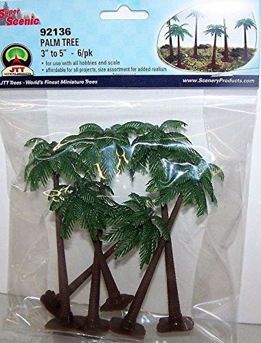 JTT Scenery Products 92136 Super Scenic Tree, Palm 3-5"" (6)