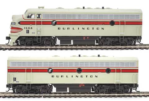 Walthers 910-19909 HO Chicago,Burlington & Quincy EMD F7A-B Set #167A,167B