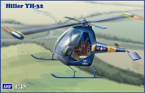 AMP Kits 48005 1:48 Hiller YH32 US Ultra Light Helicopter Plastic Model Kit