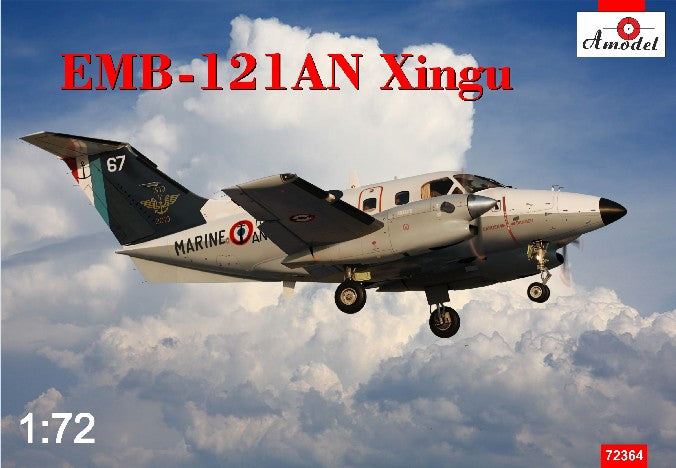 A Model from Russia 72364 1:72 Embraer EMB-121AN Xingu Aircraft Plastic Kit