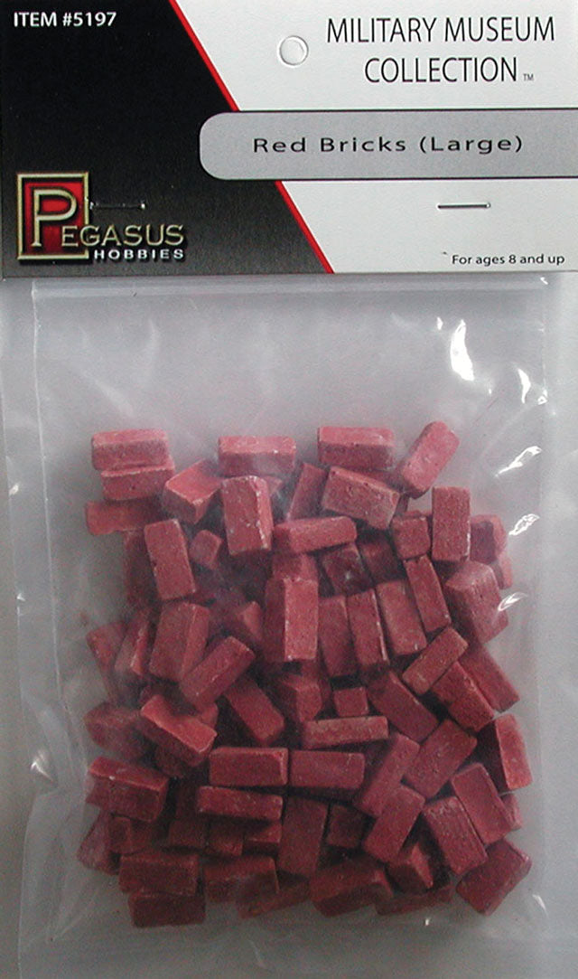 Pegasus Hobby 5197 Multi-Scale Large Red Bricks 28 mm Resin
