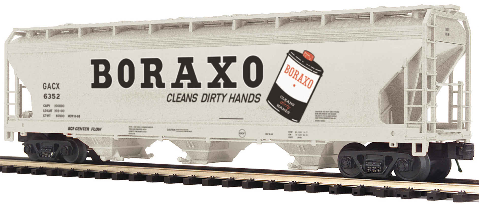 MTH 20-97870 O Boraxo 3-Bay Centerflow Hopper #6352