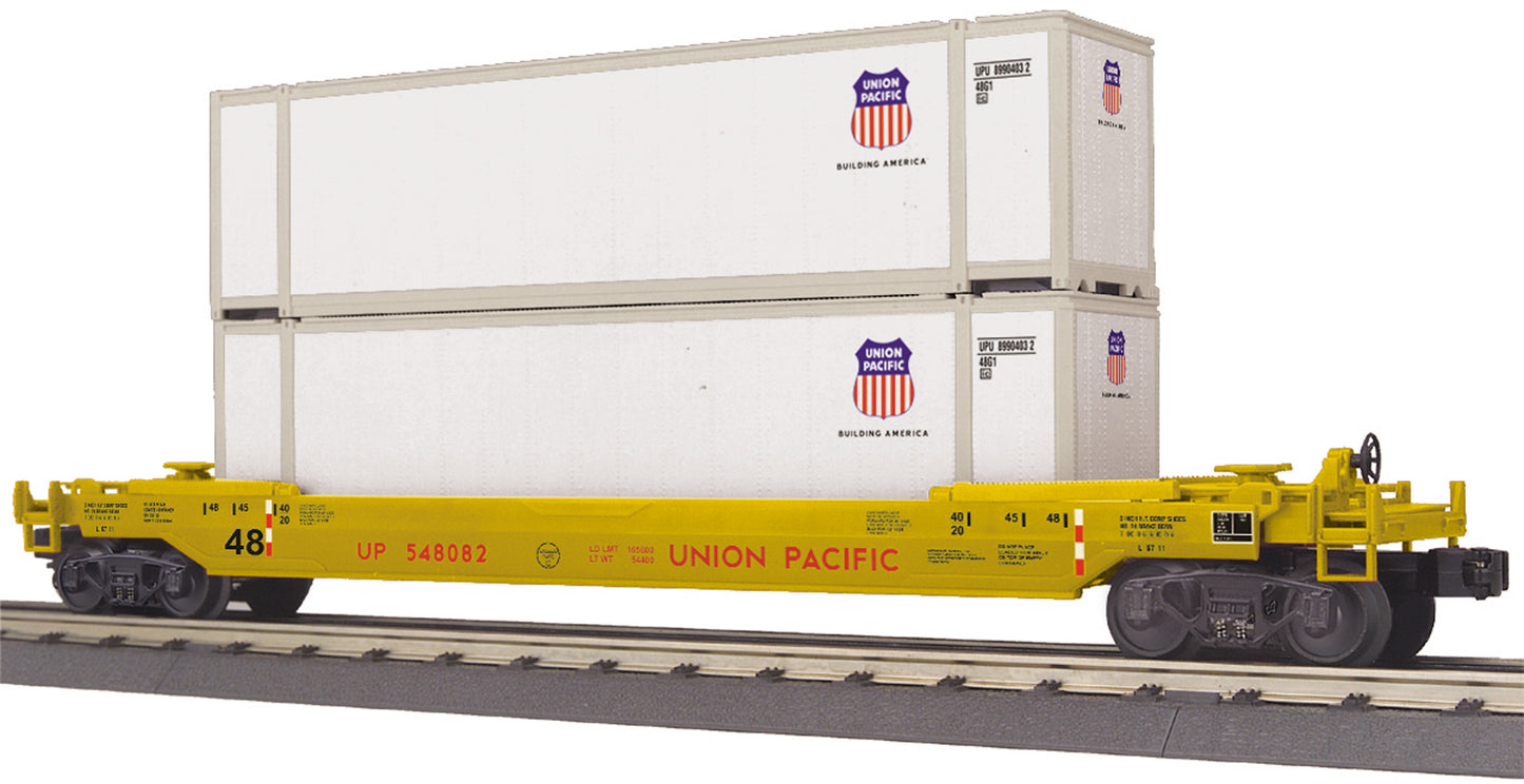 MTH 30-76719 O Gauge Union Pacific Husky Stack Car #548082