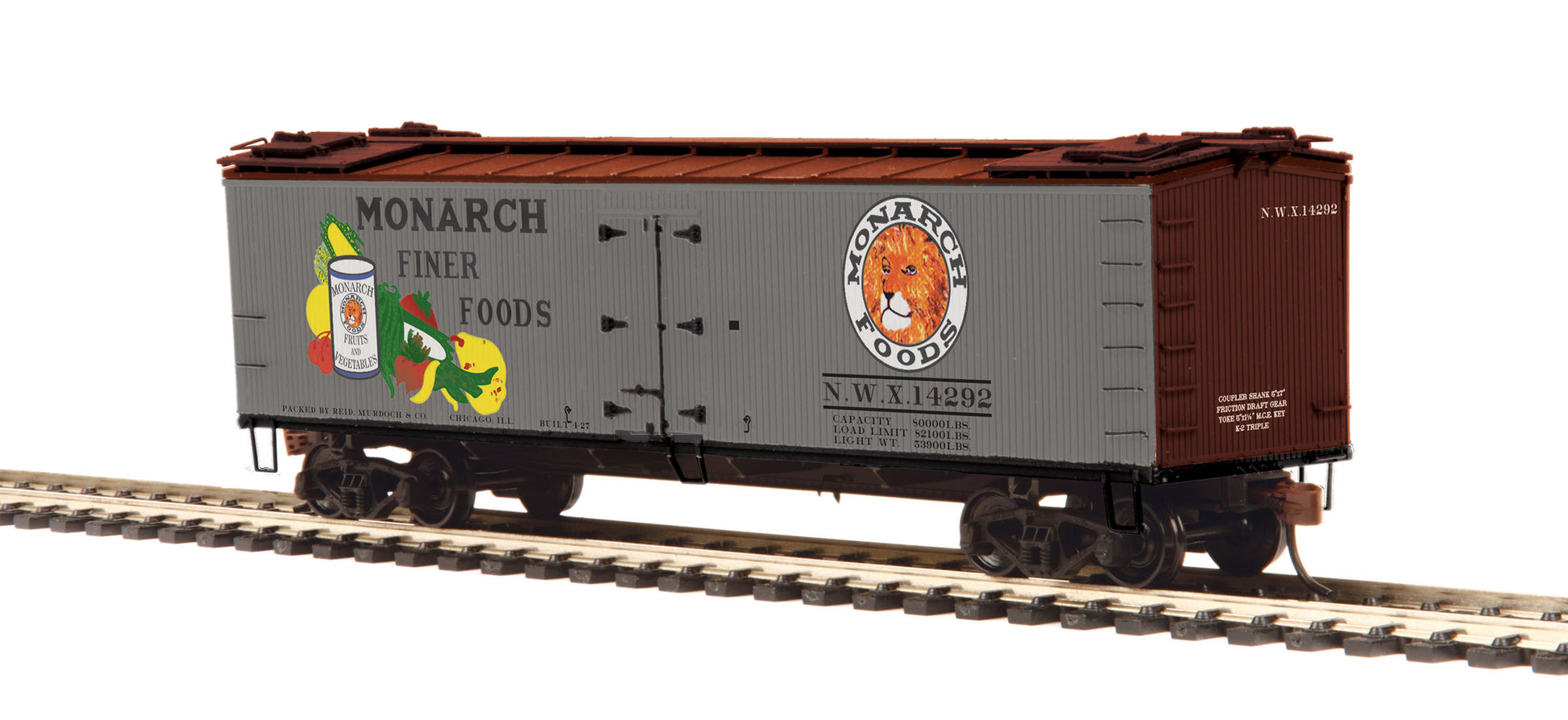 MTH 80-94062 HO Monarch R40-2 Woodside Reefer Car #14292