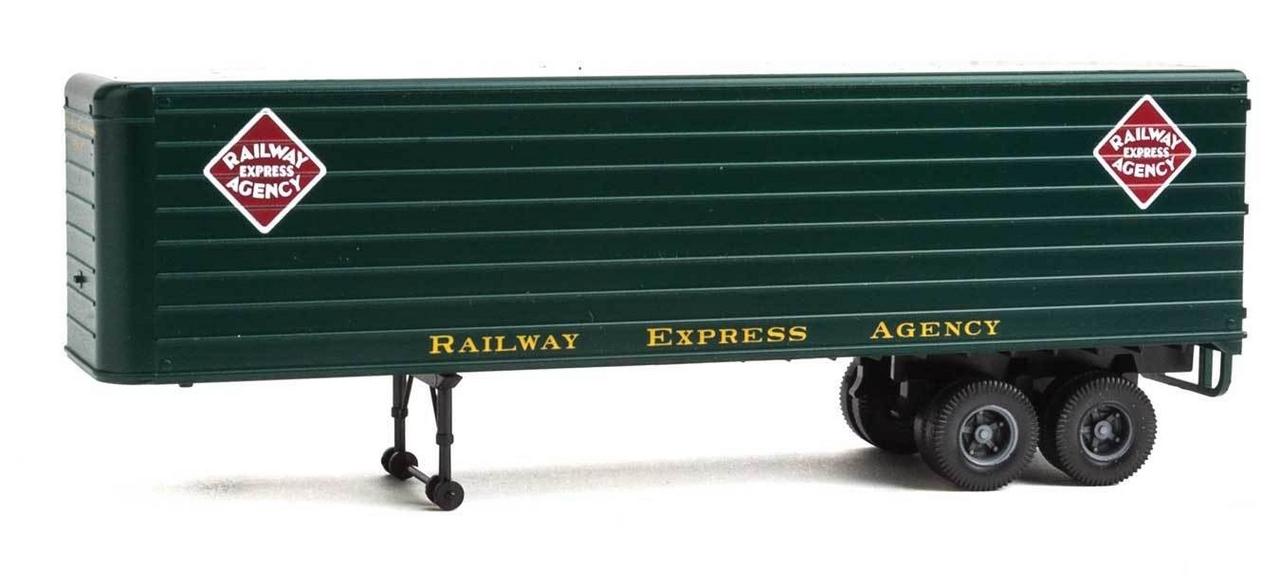 Walthers 949-2425 HO Railway Express Agency 35' Fluted-Side Trailer (Set of 2)