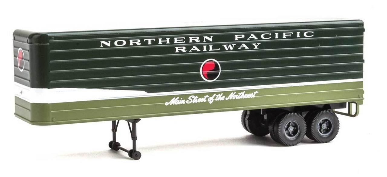 Walthers 949-2424 HO Northern Pacific 35' Fluted-Side Trailer (Pack of 2)