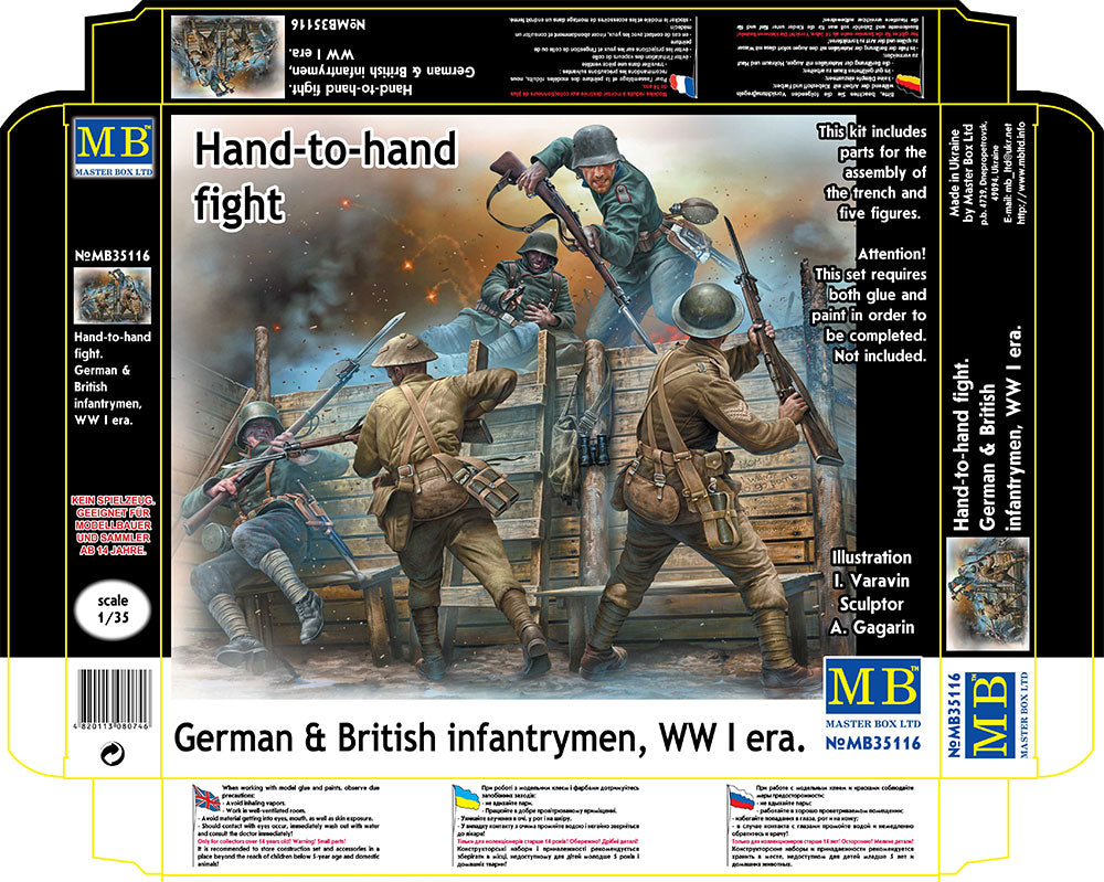 Master Box Models 35116 1:35 Hand-To-Hand German & British Infantrymen Kit