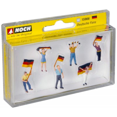 Noch 15966 HO German Fans Figures (Set of 6)