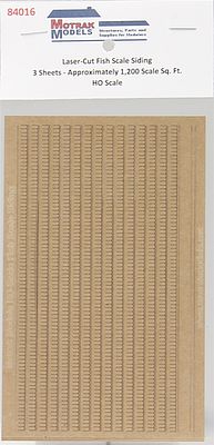 Motrak Models 84016 HO Laser-Cut Fish Scale Siding