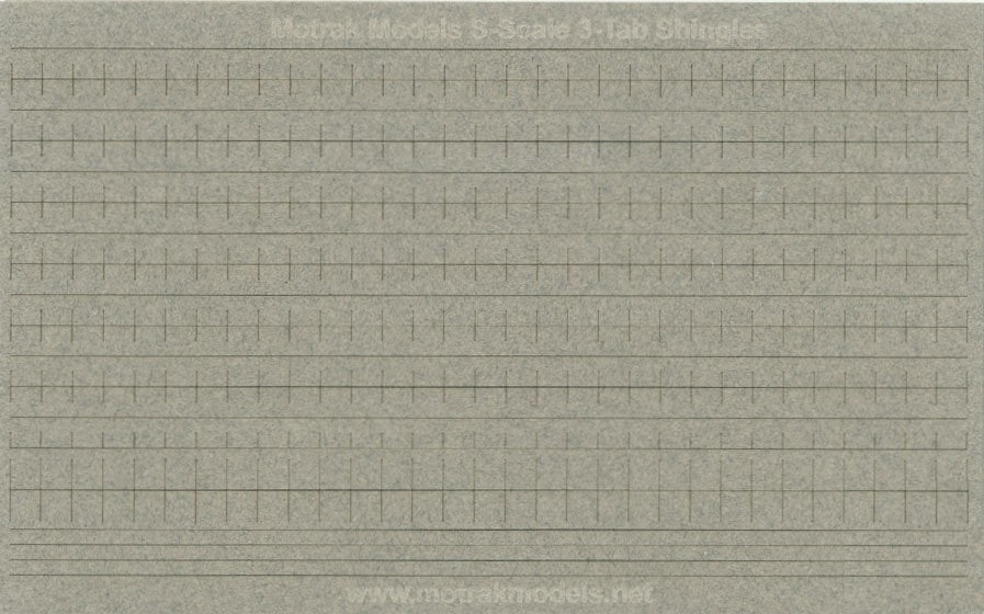 Motrak Models 64004 S 3-Tab Steel Gray 3-Tab Shingles (Pack of 6)