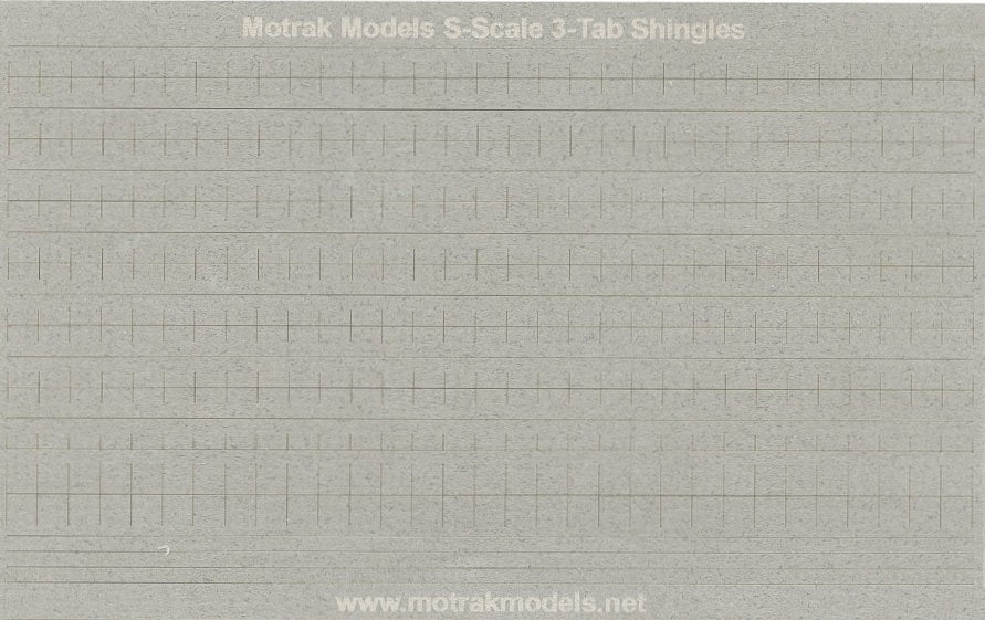 Motrak Models 64005 S 3-Tab Shingles Storm Gray (Pack of 6)