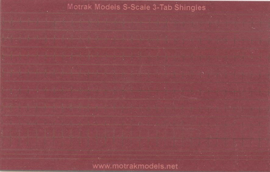 Motrak Models 64006 S 3-Tab Shingles Red (Pack of 6)